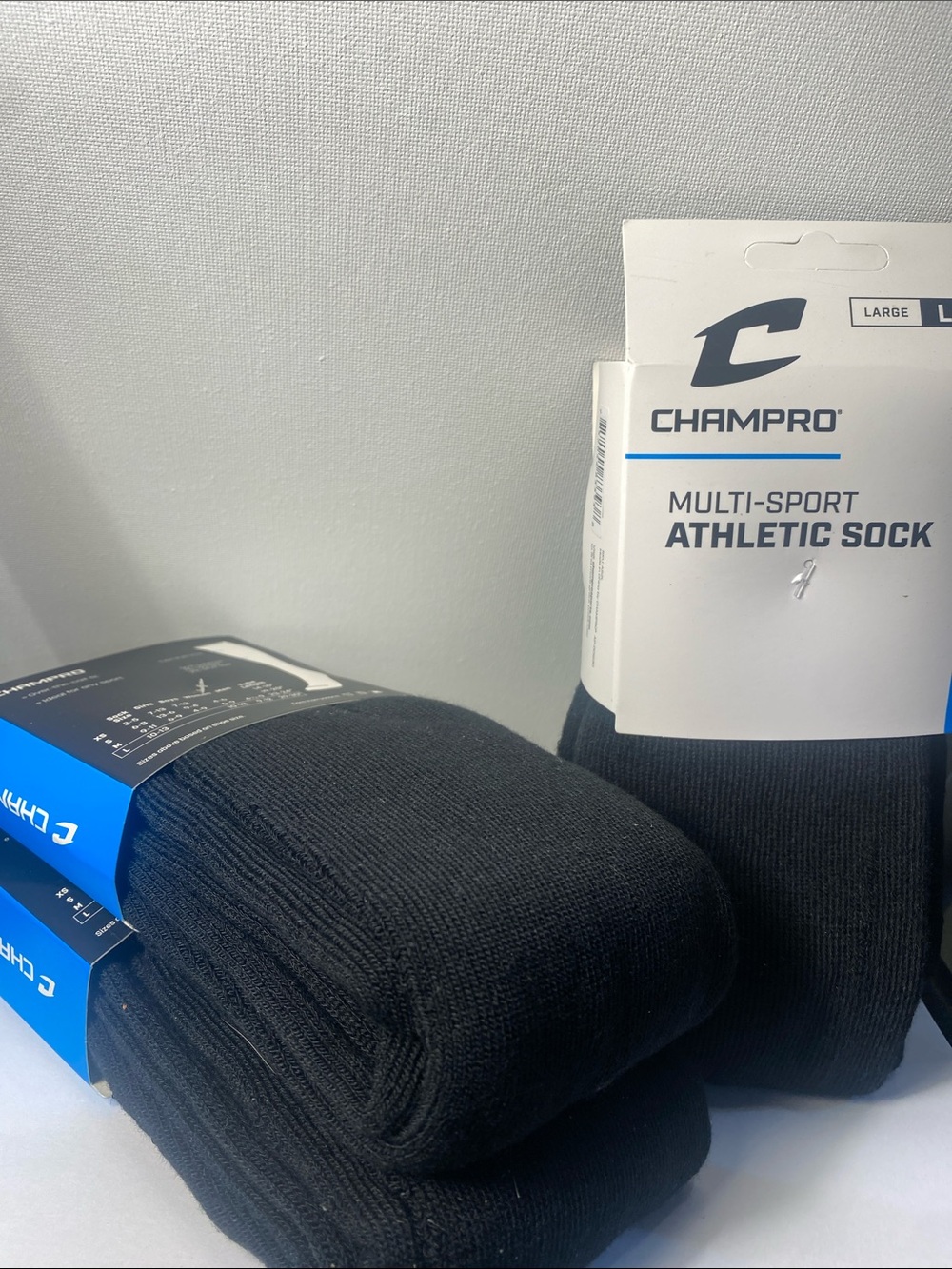 Champro Multi-Sport Athletic Crew Socks - Large (3pack)